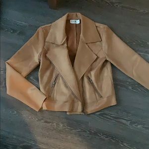 SEEK The Label Faux Suede Moto Jacket - XS